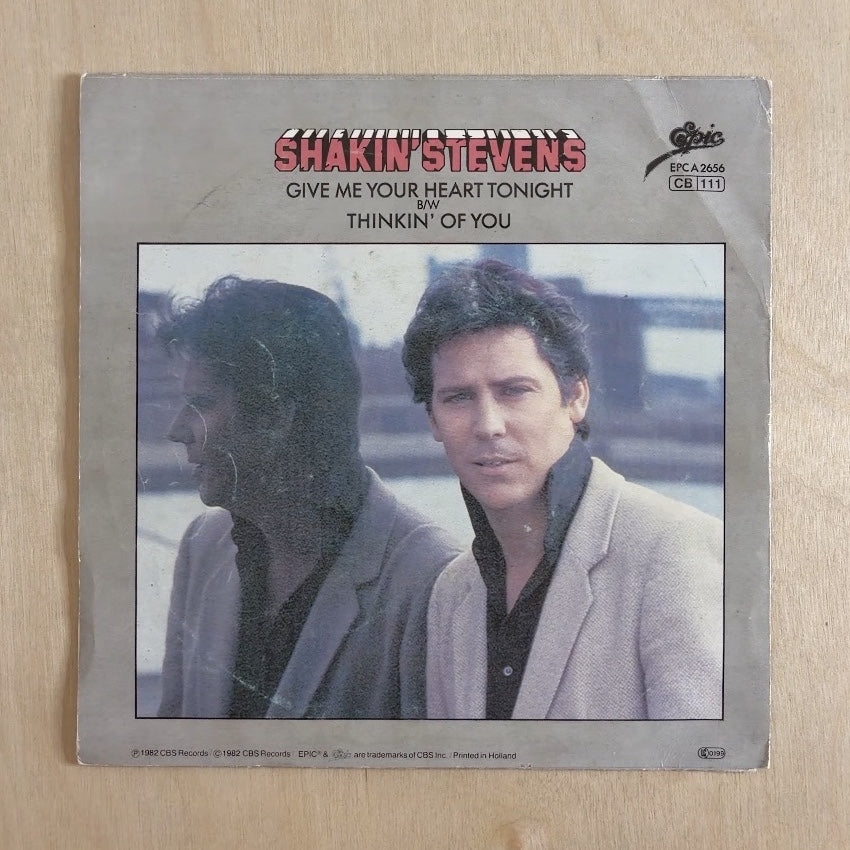 Shakin' Stevens – Give Me Your Heart Tonight – back cover
