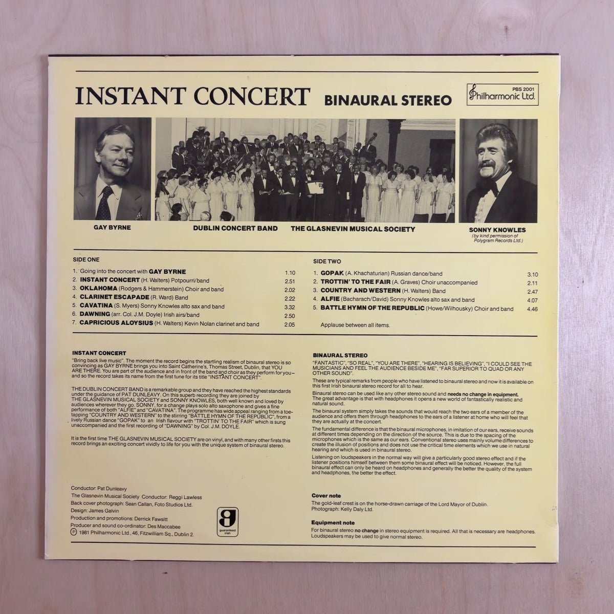 Dublin Concert Band – Instant Concert – back cover