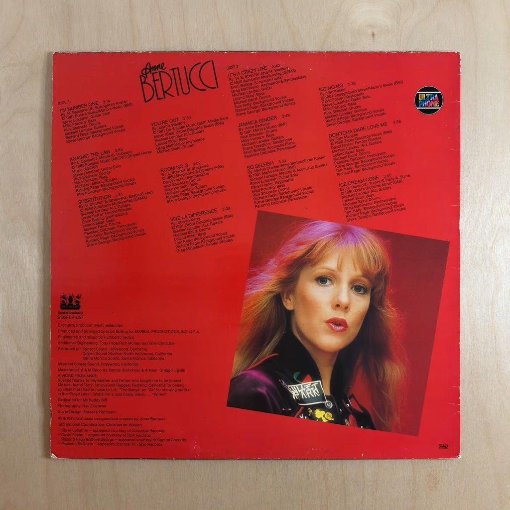 Anne Bertucci – I'm Number One – back cover