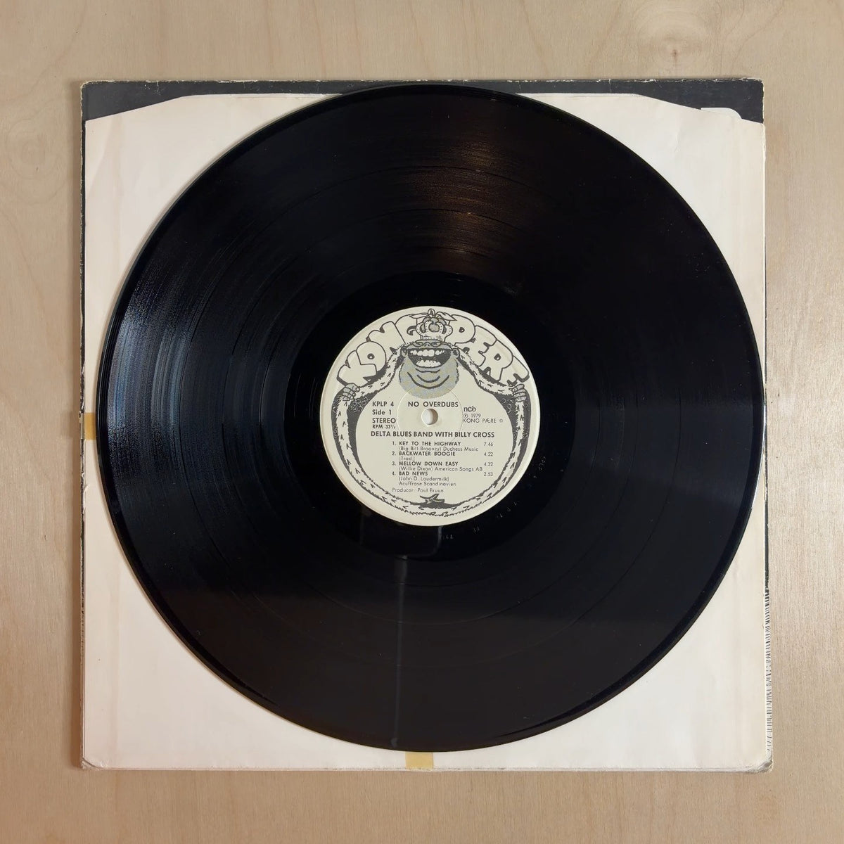 Delta Blues Band, Billy Cross – No Overdubs – record label