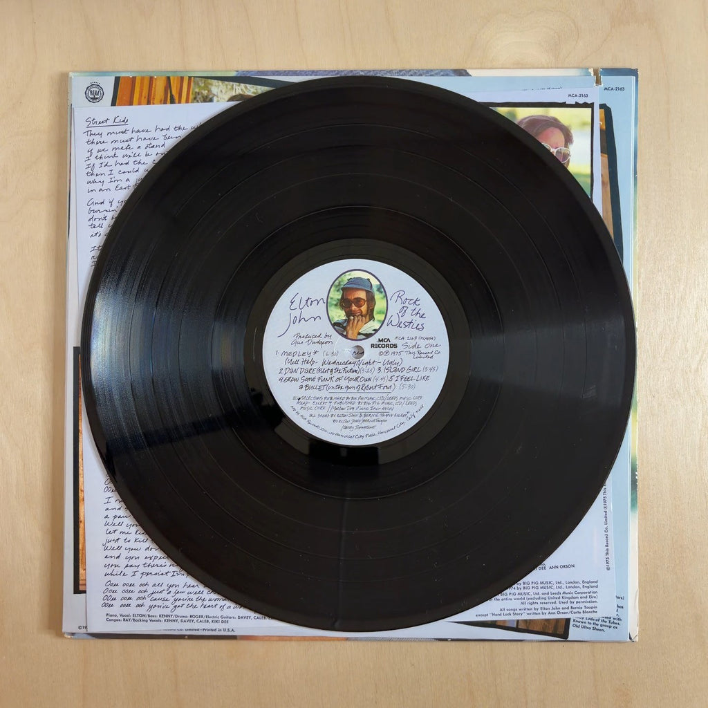 Elton John – Rock Of The Westies – record label