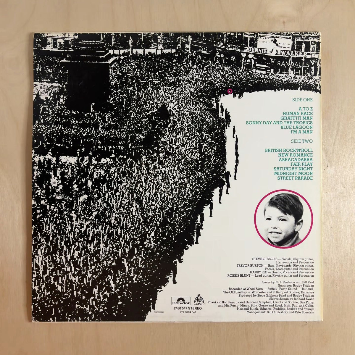 Steve Gibbons Band – Street Parade – back cover