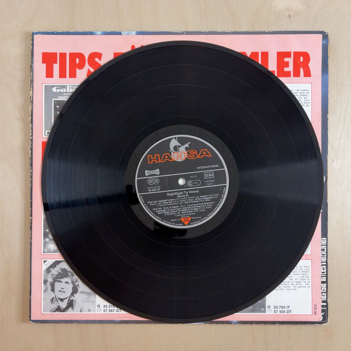Boney M. – Nightflight To Venus – record label