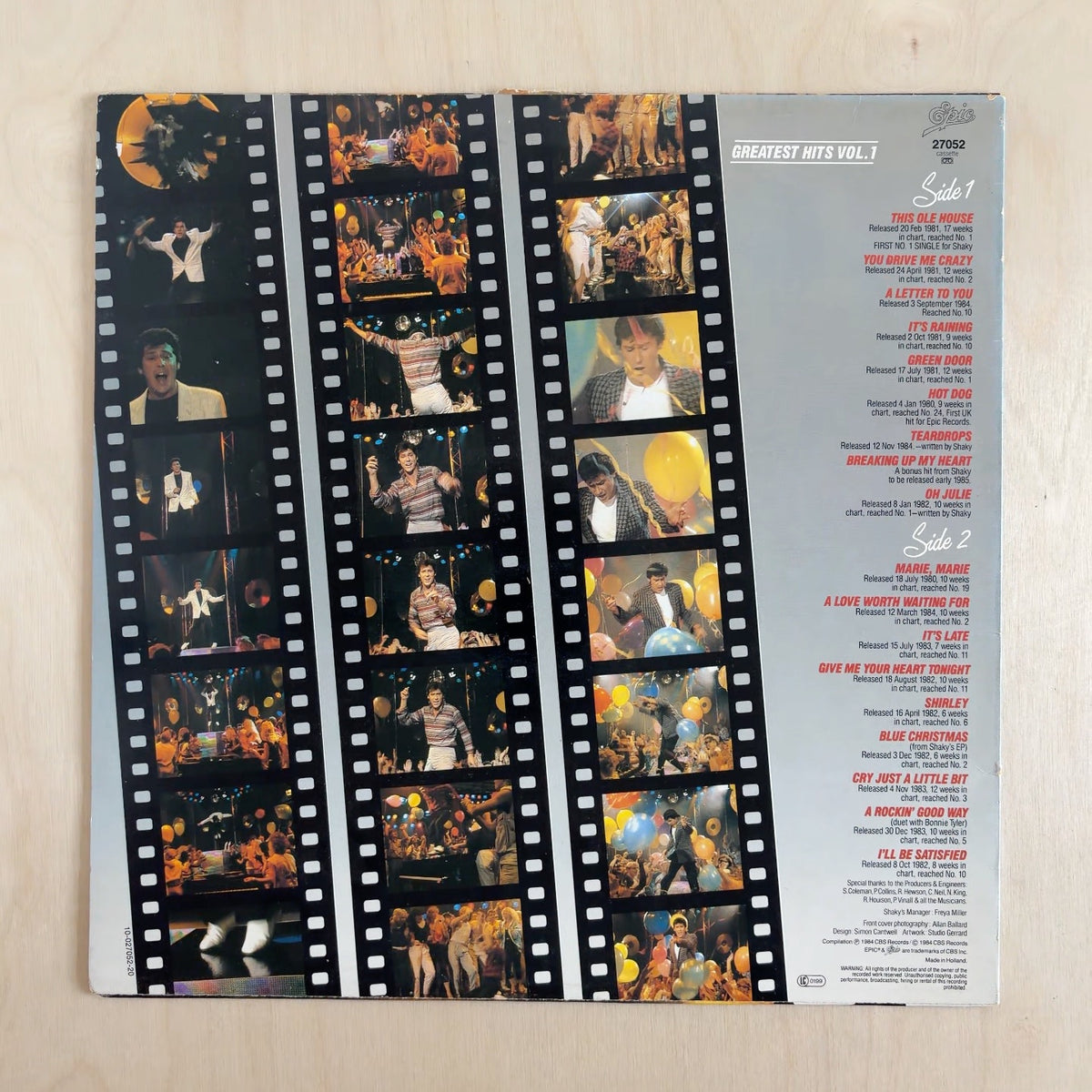 Shakin' Stevens – Greatest Hits Vol. 1 – back cover