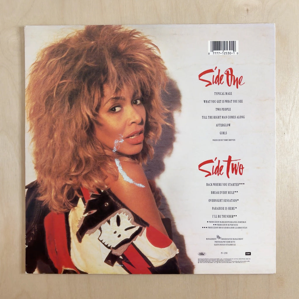 Tina Turner – Break Every Rule – back cover