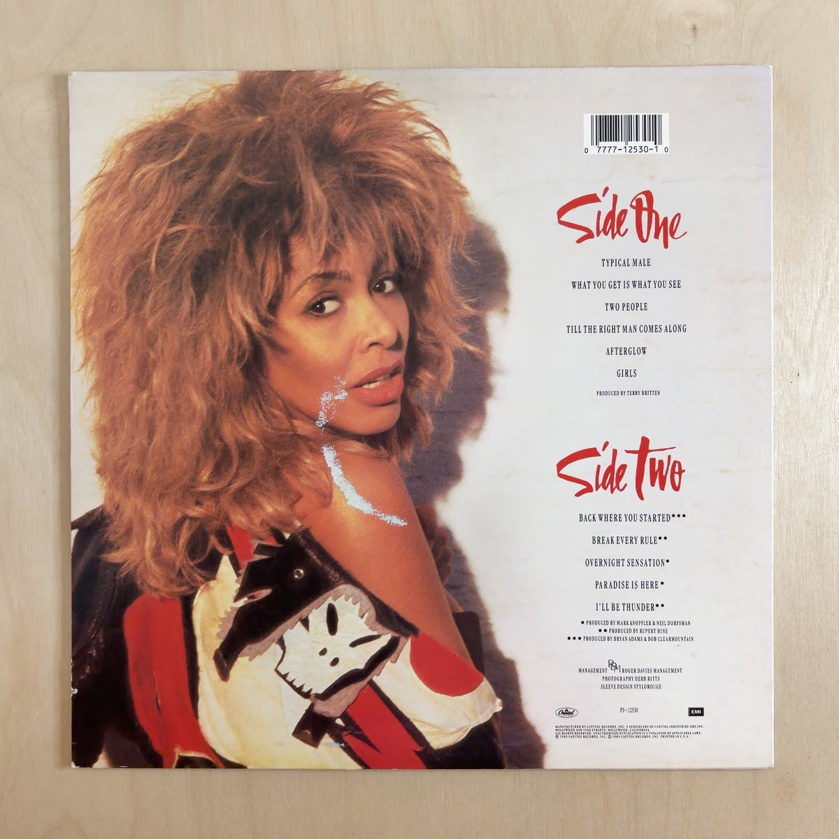 Tina Turner – Break Every Rule – back cover
