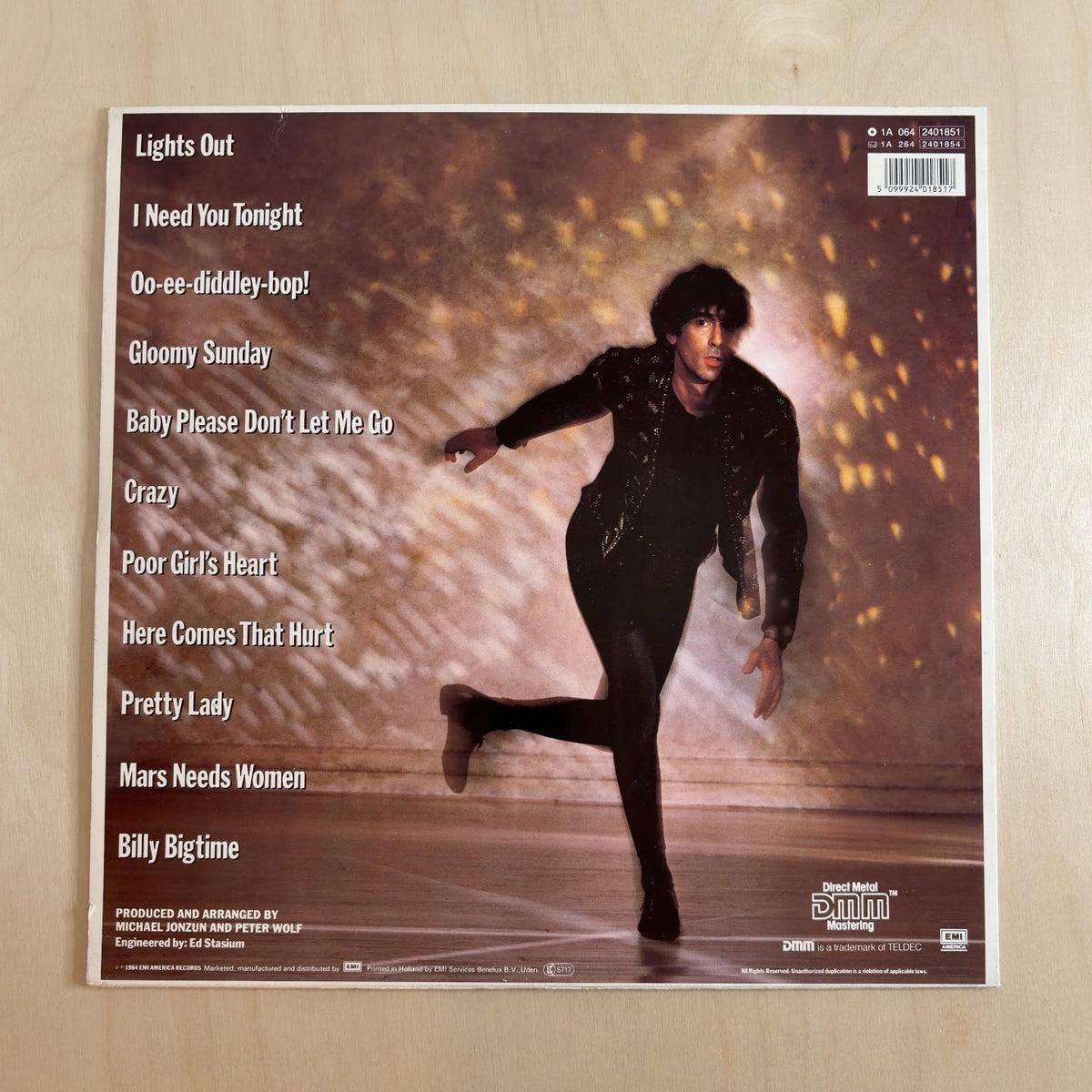 Peter Wolf – Lights Out – back cover