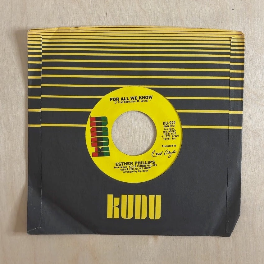 Esther Phillips – For All We Know / Fever – front cover
