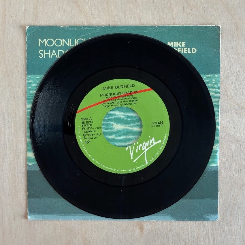 Mike Oldfield – Moonlight Shadow – record label