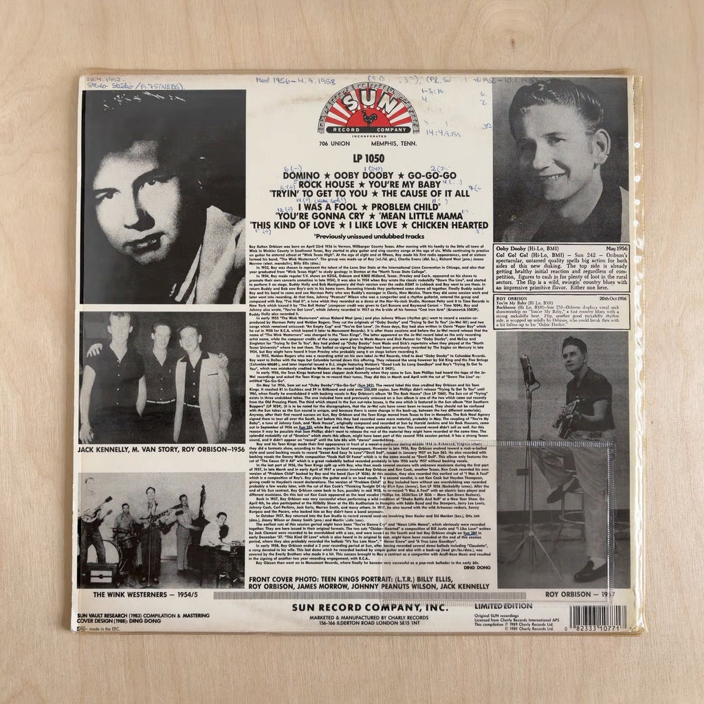 Roy Orbison – And The Teen Kings – back cover