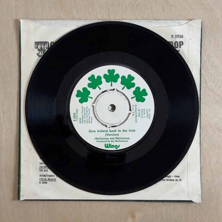 Wings – Give Ireland Back To The Irish – record label