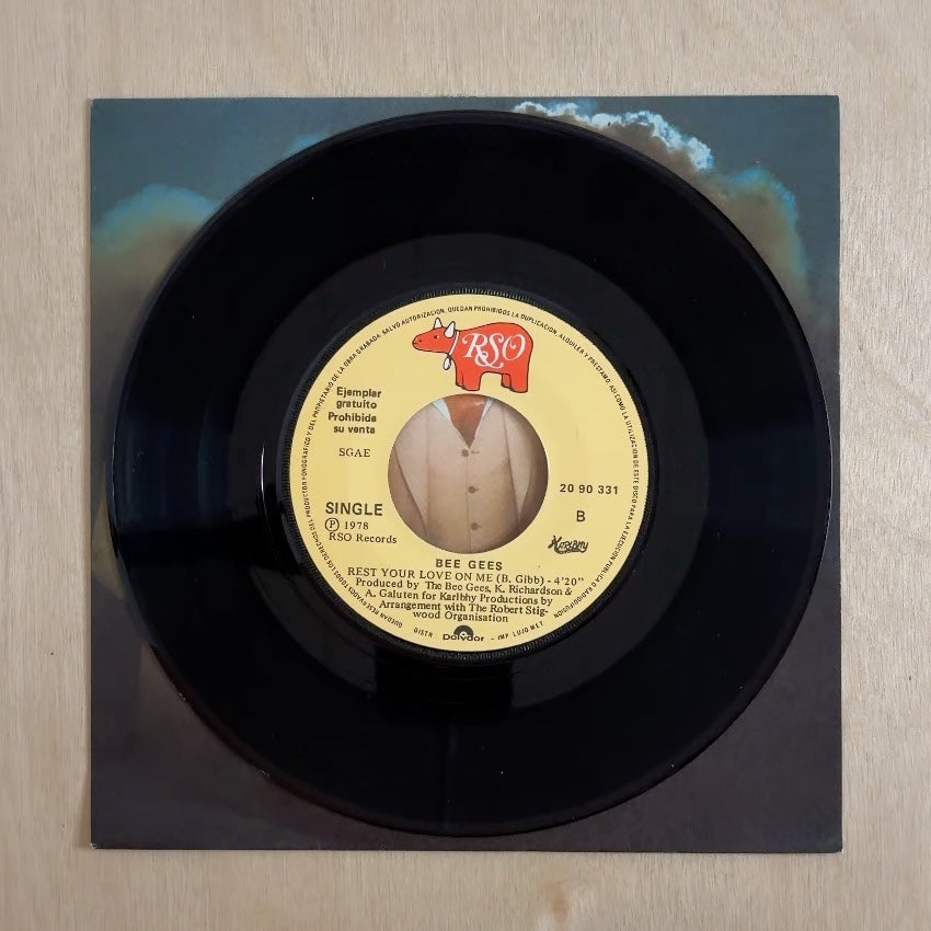 Bee Gees – Too Much Heaven / Rest Your Love On Me – record label