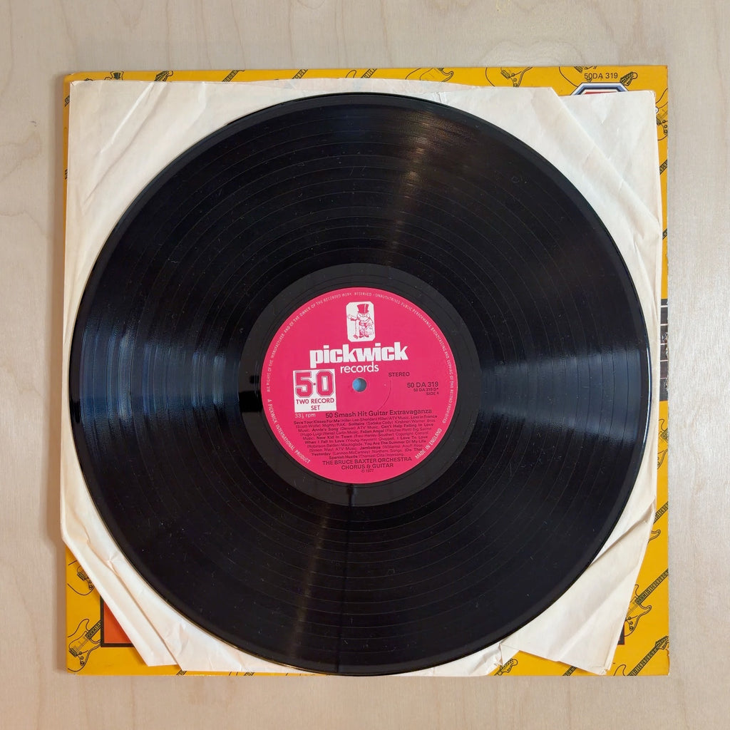 Bruce Baxter Orchestra – 50 Smash Hit Guitar Extravaganza – record label