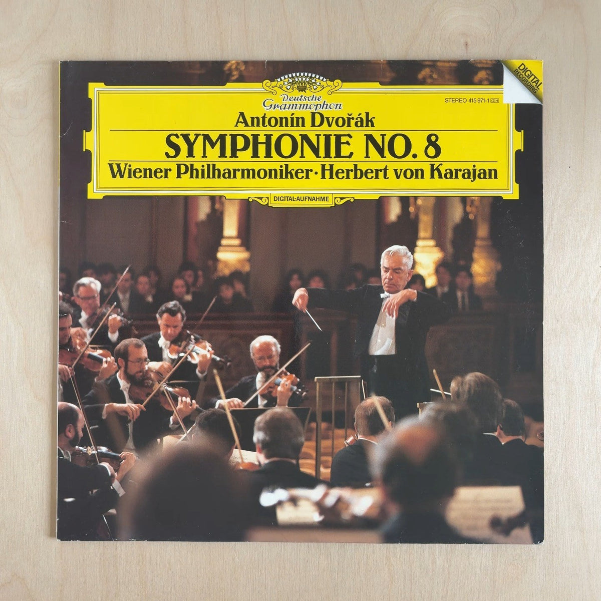 Herbert von Karajan, Wiener Philharmoniker, Antonín Dvořák – Symphonie Nr. 8 – front cover