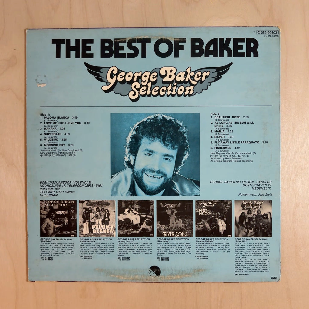 George Baker Selection – The Best Of Baker – back cover