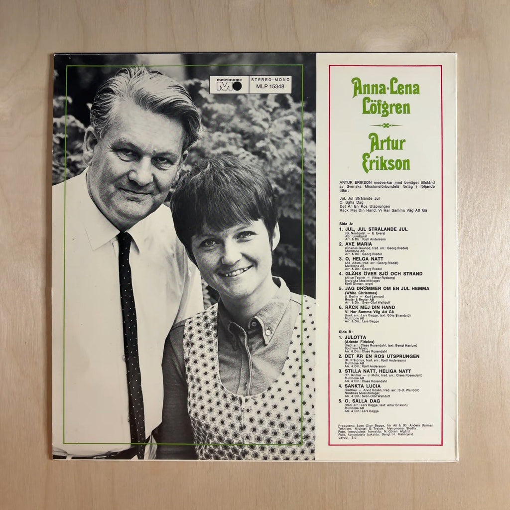Anna-Lena Löfgren, Artur Erikson – Jul Jul Strålande Jul – back cover