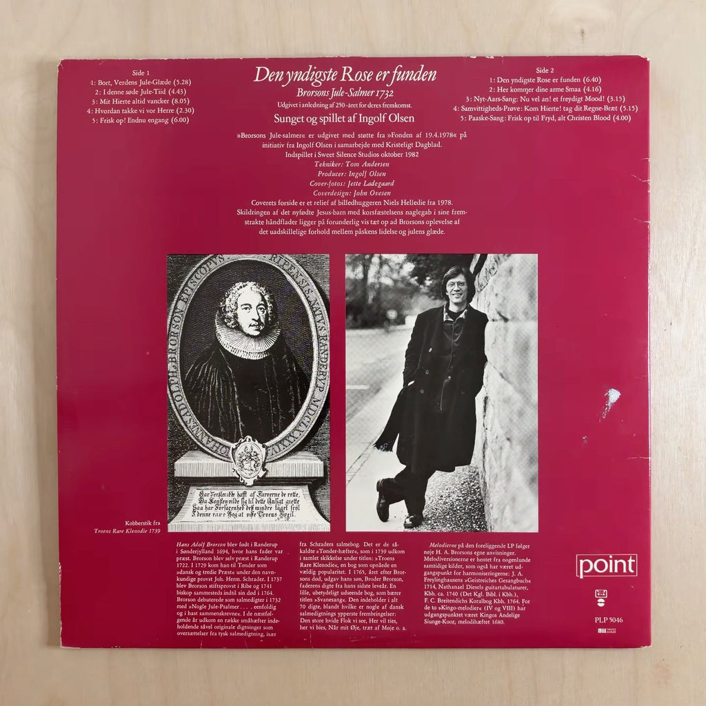 Ingolf Olsen – Den Yndigste Rose Er Funden, Brorsons Jule-Salmer 1732 – back cover