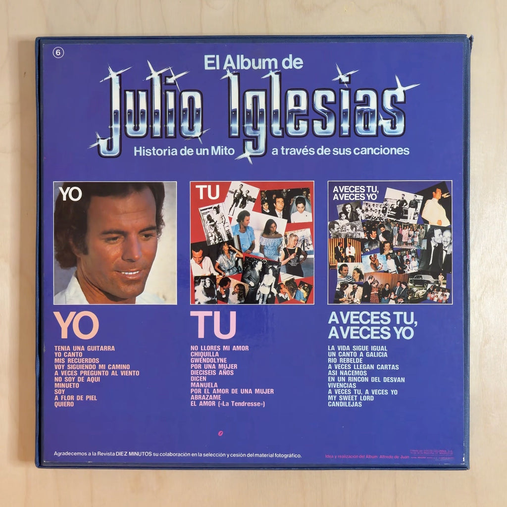 Julio Iglesias – El Album De Julio Iglesias - Historia De Un Mito A Traves De Sus Canciones – back cover