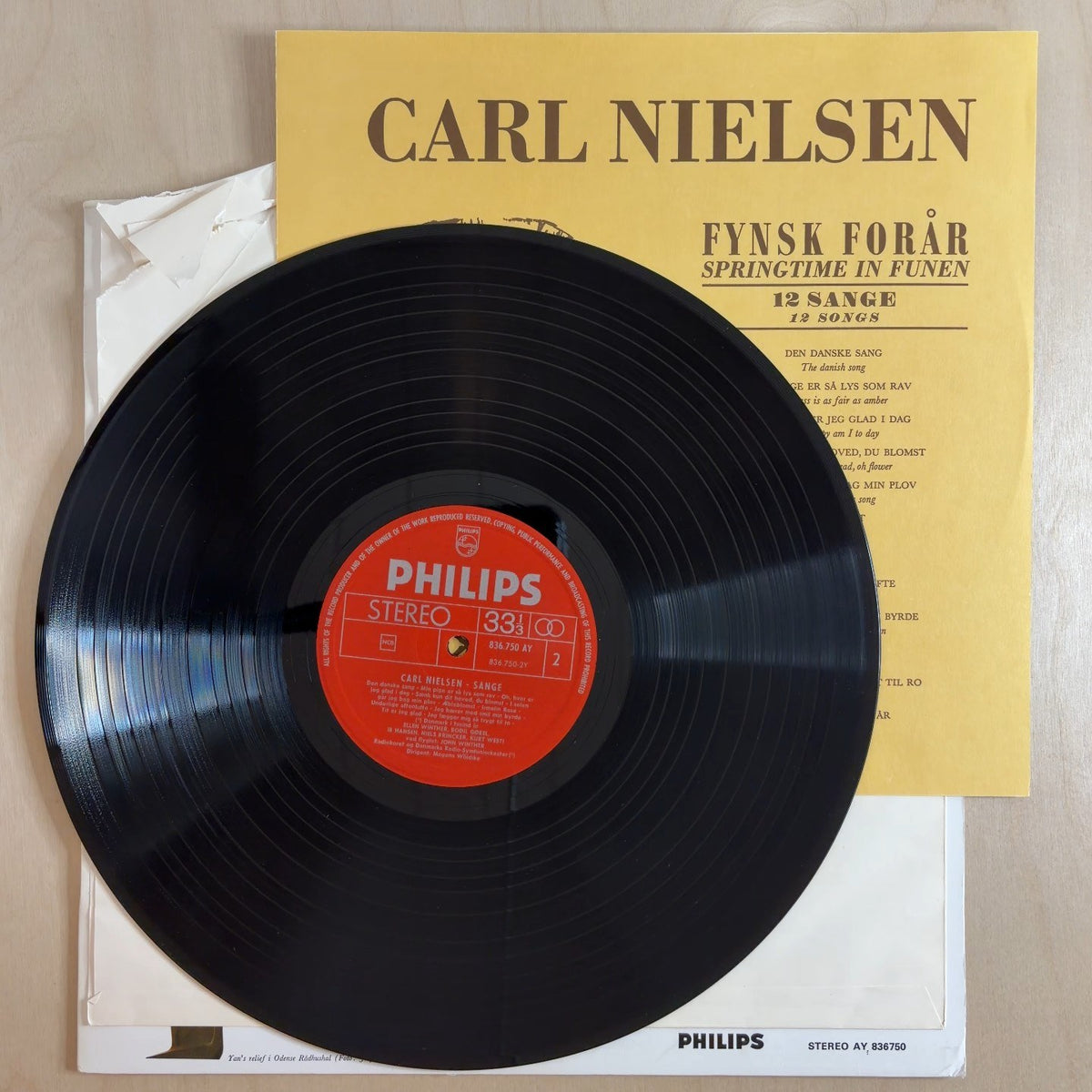 Various – Carl Nielsen -  Fynsk Forår (Lyrisk Humoreske Op. 42 & 12 Sange) – record label