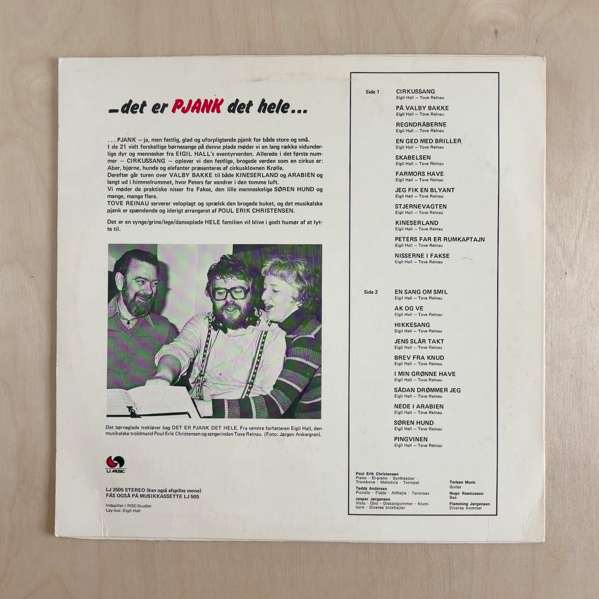 Tove Reinau – Det Er Pjank Det Hele – back cover