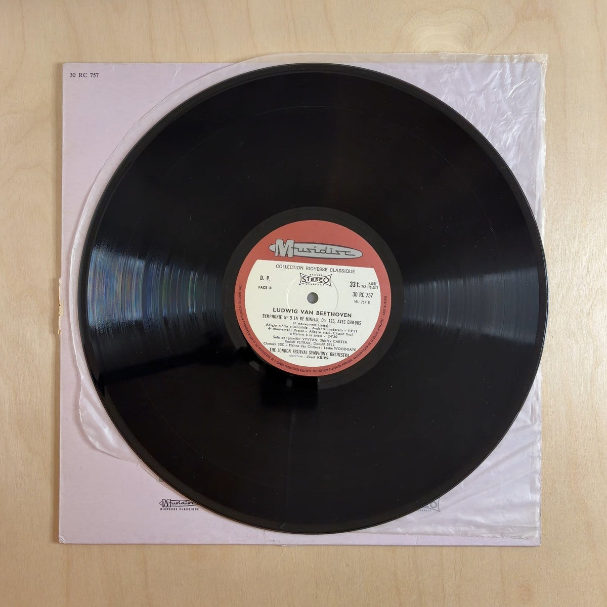 Ludwig van Beethoven, London Symphony Orchestra, Josef Krips – Symphonie N° 9 Avec Chœurs – record label