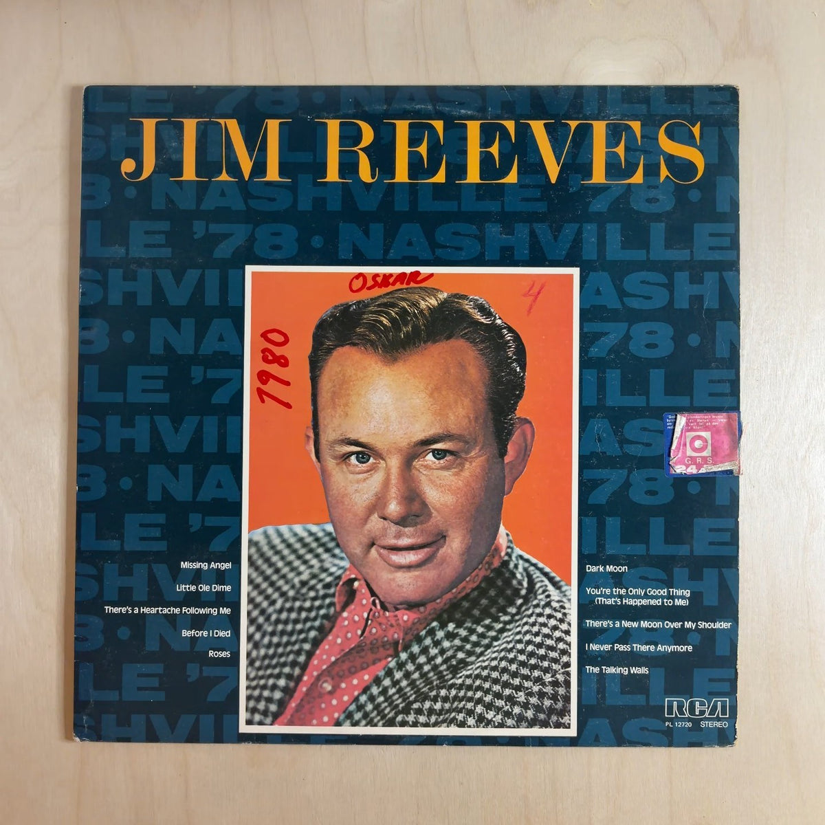 Jim Reeves – Nashville '78 – front cover