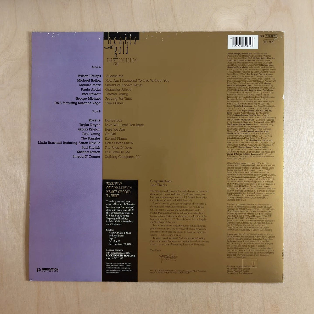 Various – Hearts Of Gold - The Pop Collection – back cover