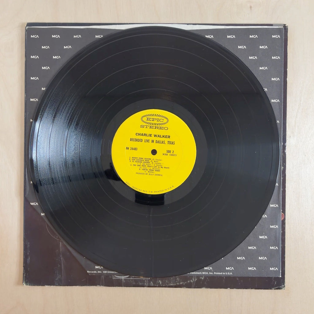 Charlie Walker – Recorded Live In Dallas, Texas – record label