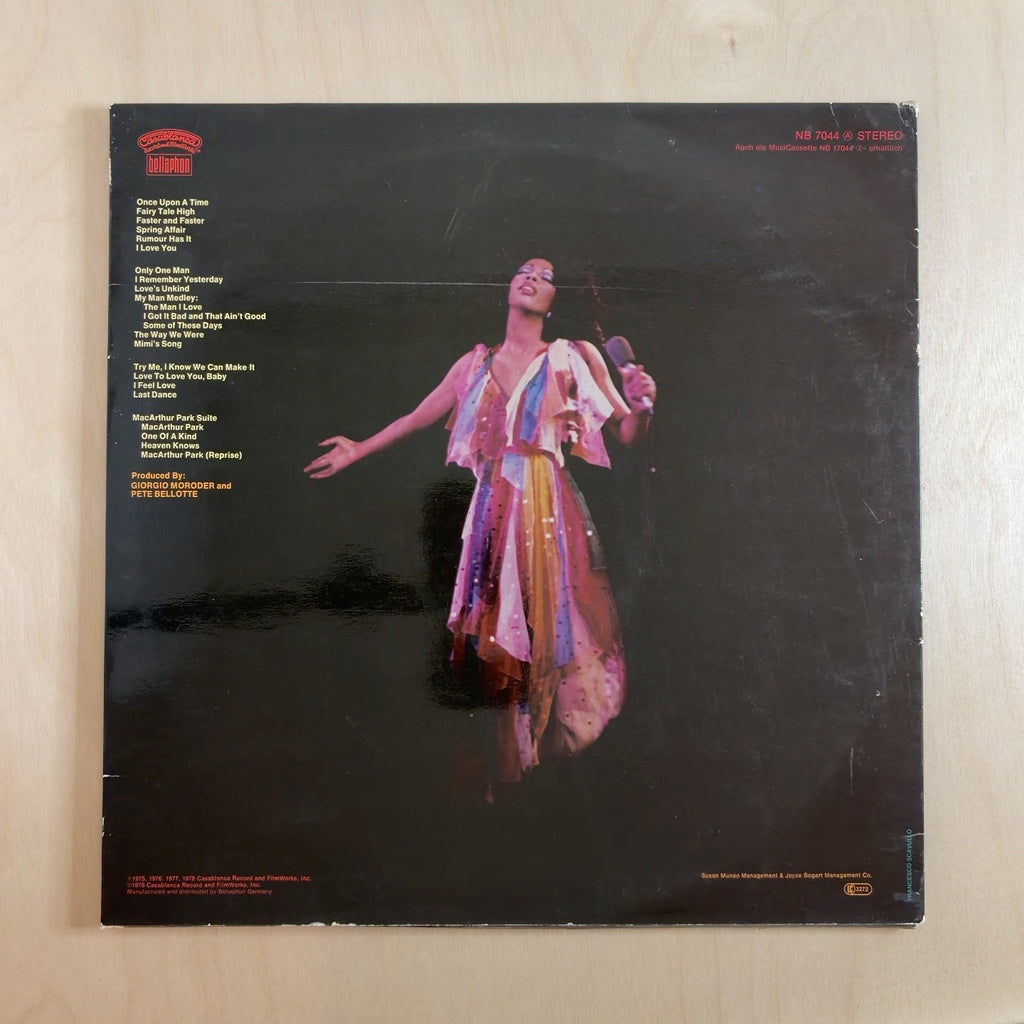 Donna Summer – Live And More – back cover