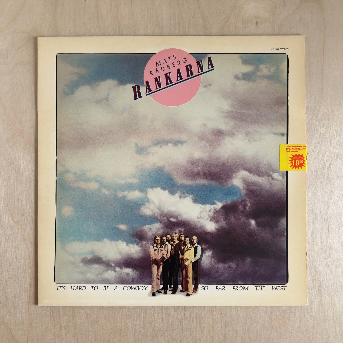 Mats Rådberg, Rankarna – It's Hard To Be A Cowboy – front cover