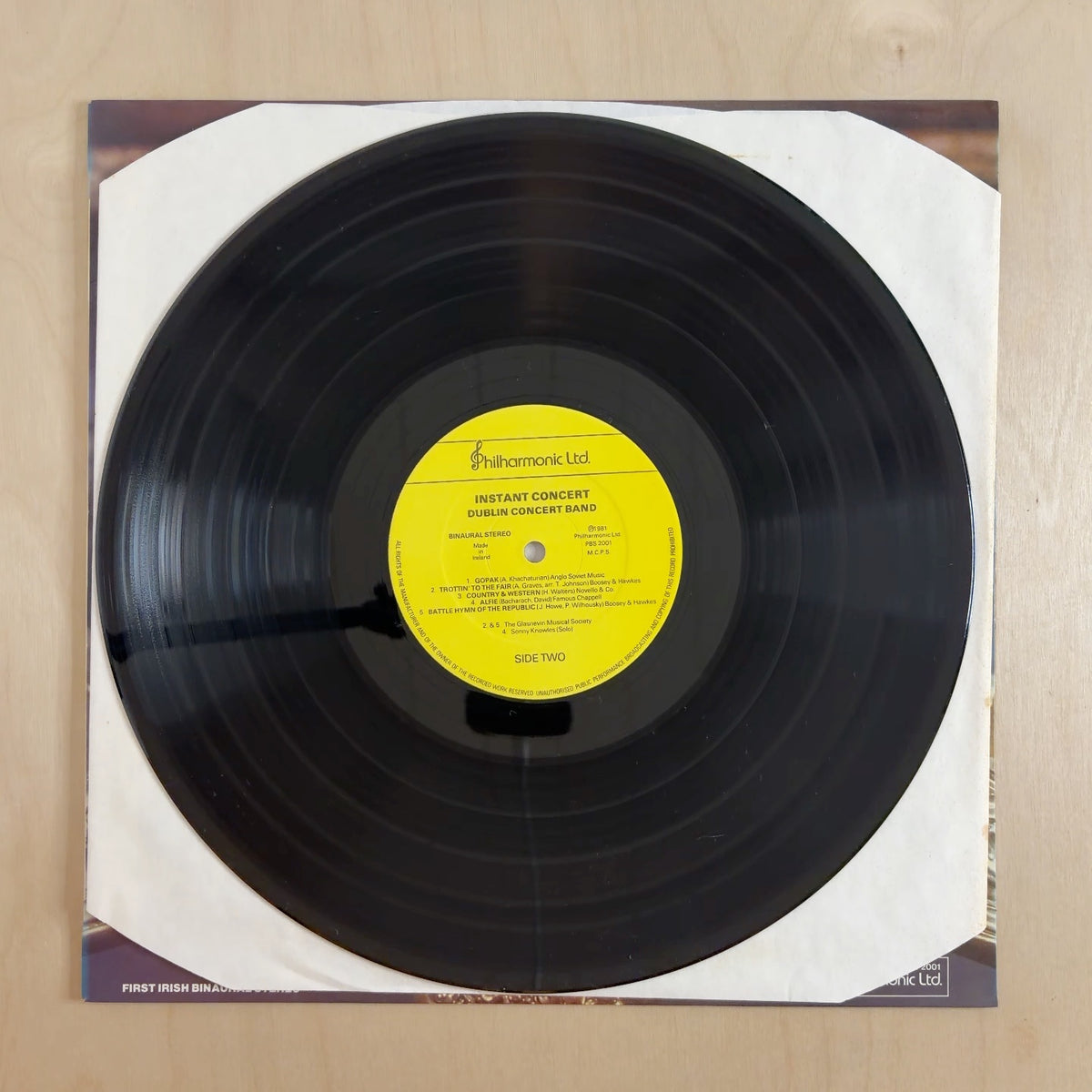 Dublin Concert Band – Instant Concert – record label