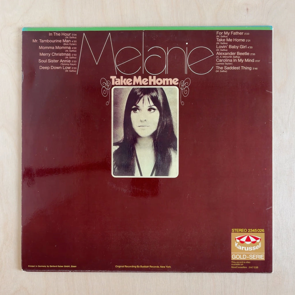 Melanie – Take Me Home – back cover