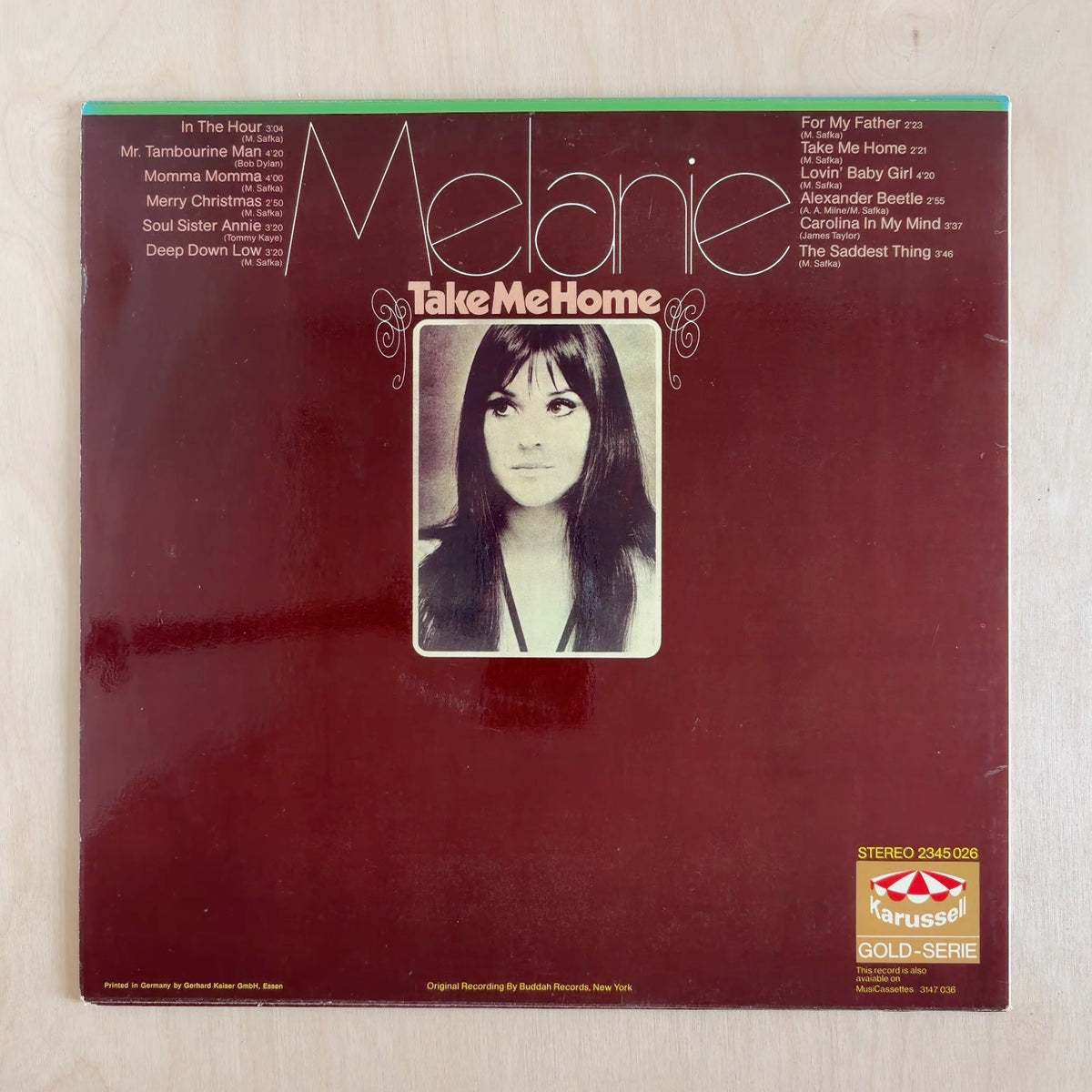 Melanie – Take Me Home – back cover