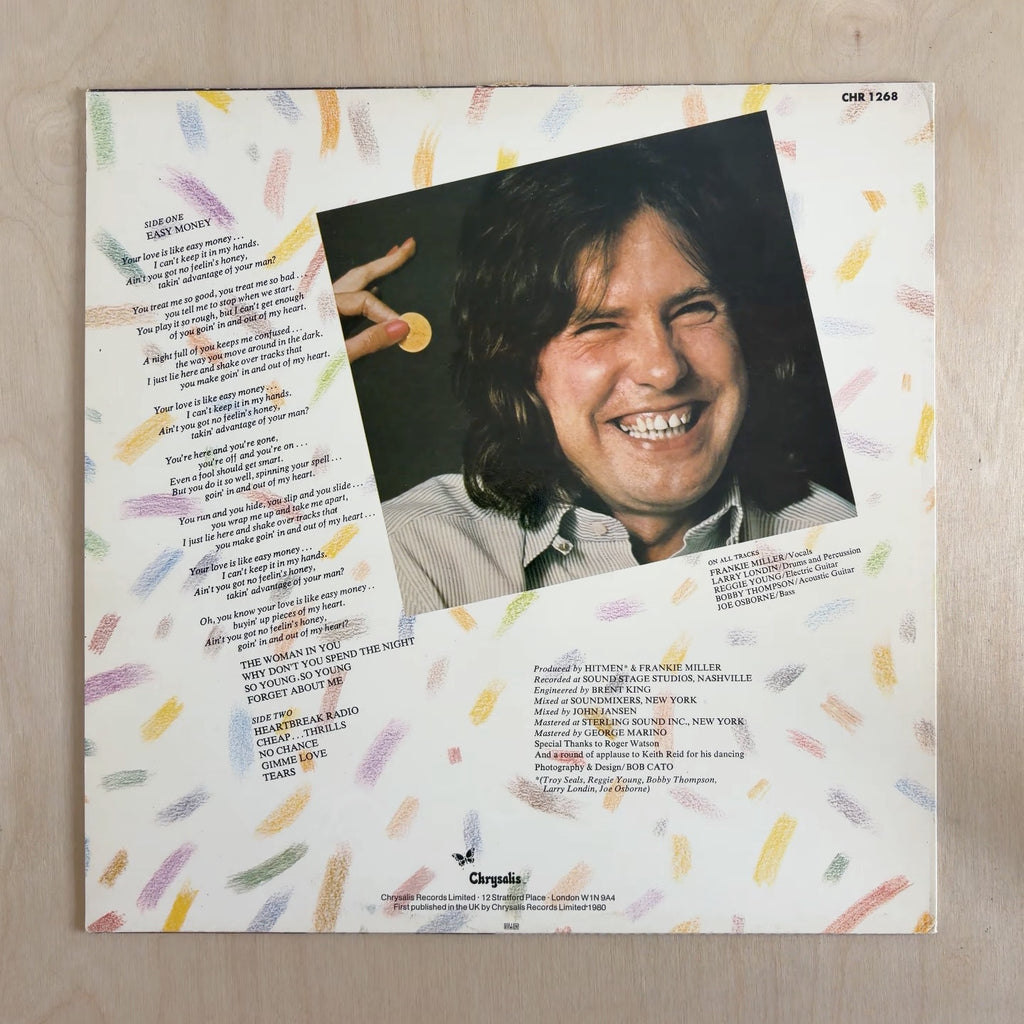 Frankie Miller – Easy Money – back cover