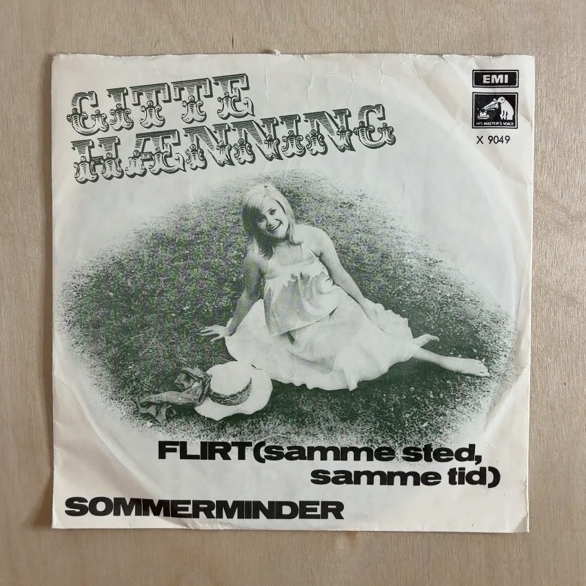 Gitte Hænning – Flirt (Samme Sted, Samme Tid) / Sommerminder – front cover