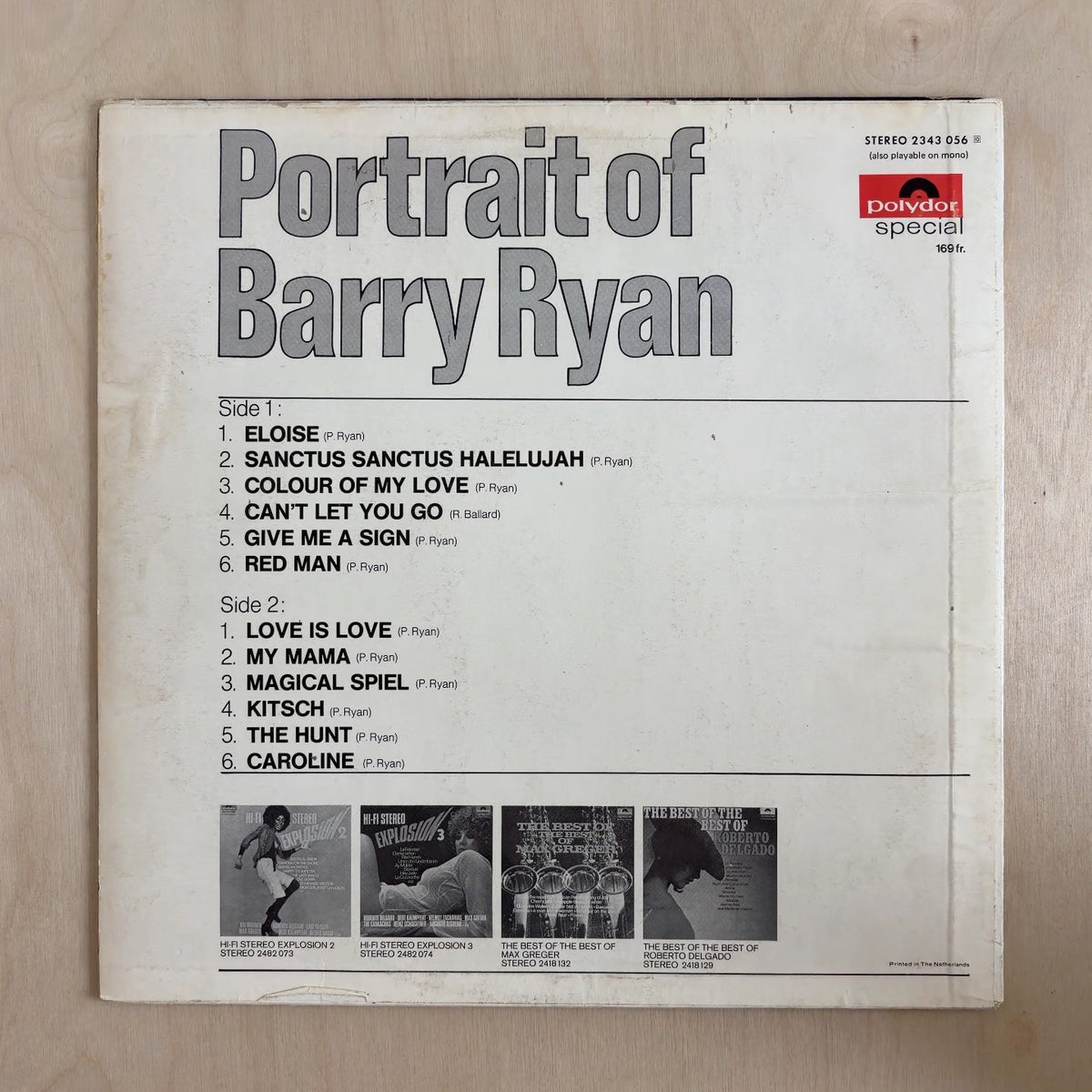 Barry Ryan – Portrait Of Barry Ryan – back cover