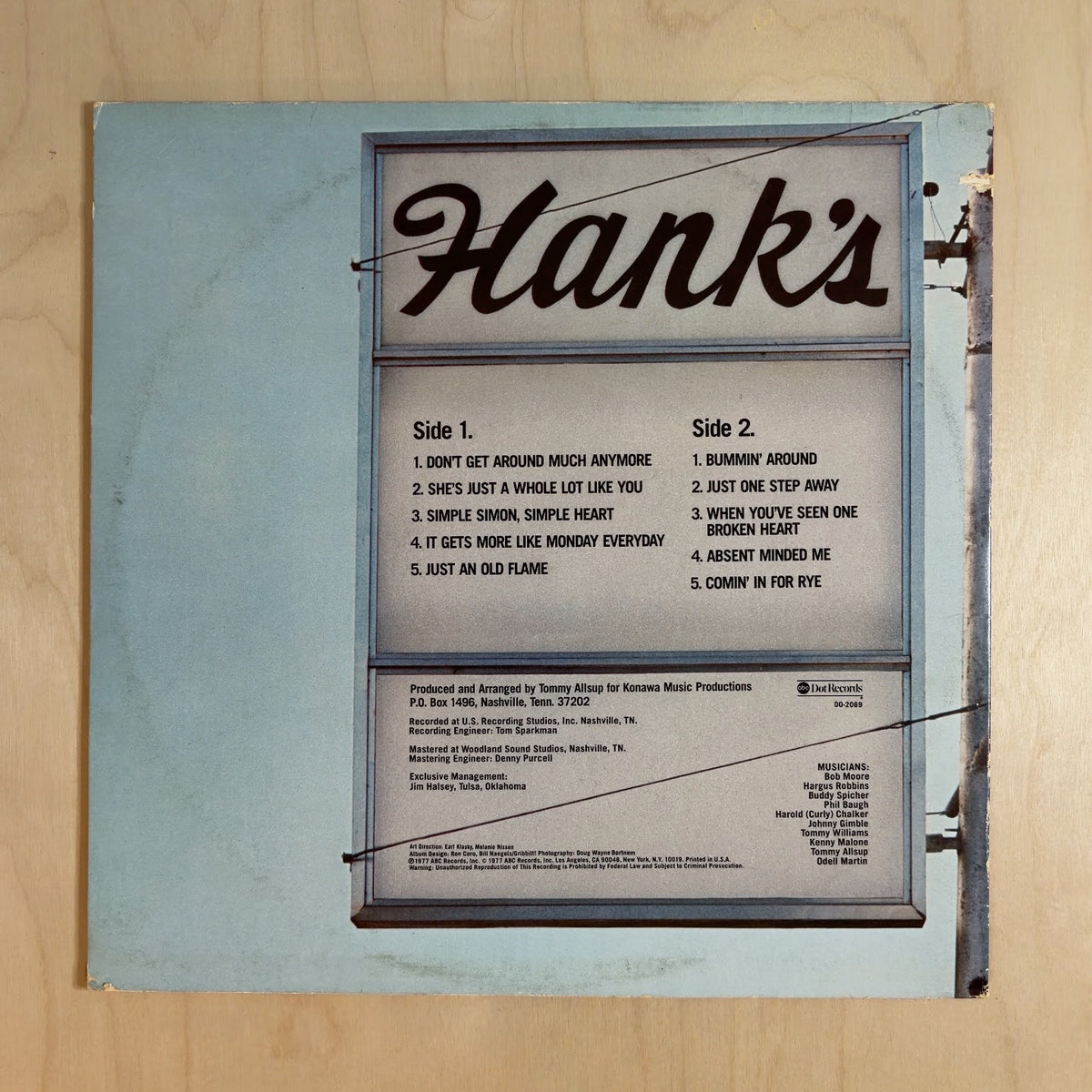 Hank Thompson – The Thompson Touch – back cover