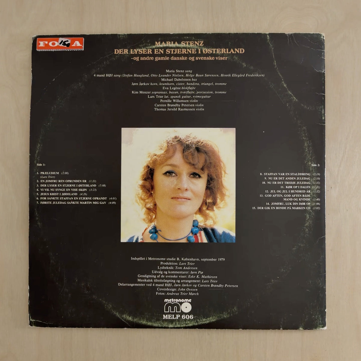 Maria Stenz – Der Lyser En Stjerne I Østerland - Og Andre Gamle Danske Og Svenske Viser – back cover