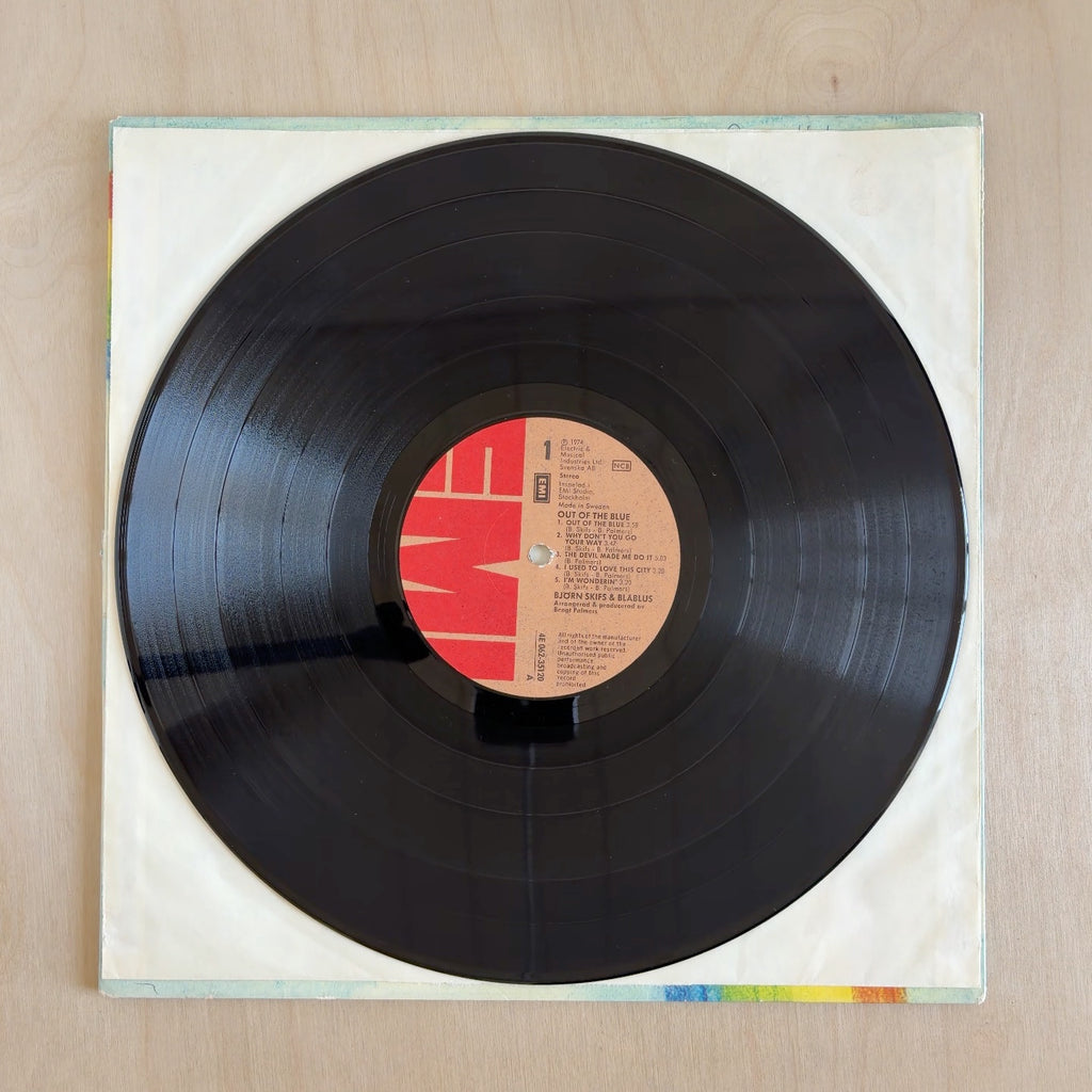 Björn Skifs & Blåblus – Out Of The Blue – record label