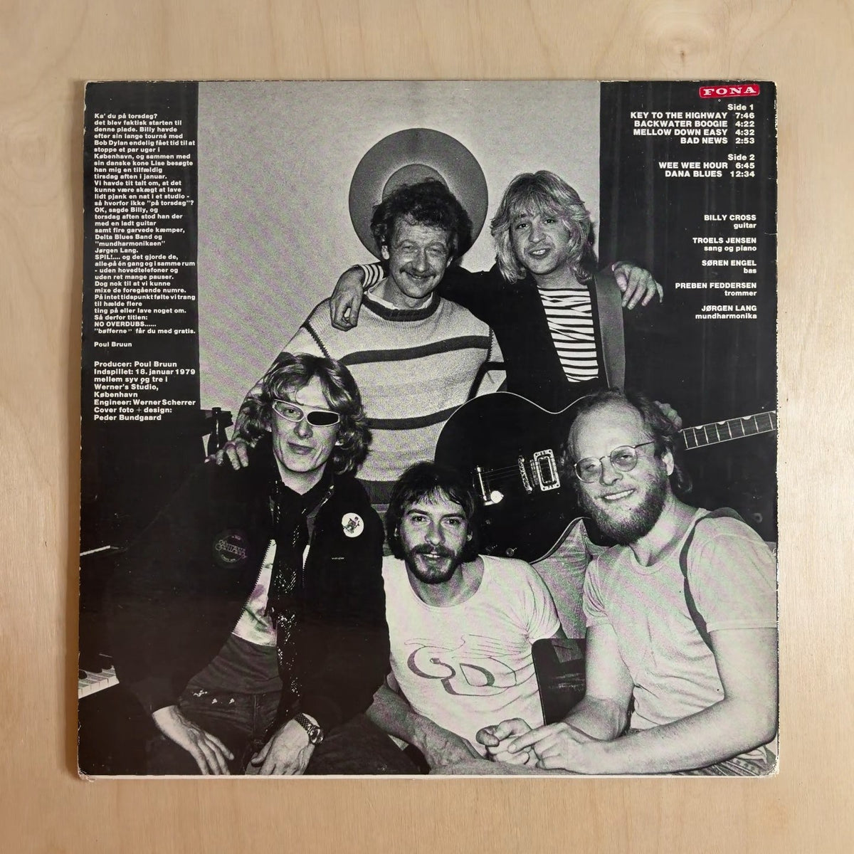 Delta Blues Band, Billy Cross – No Overdubs – back cover