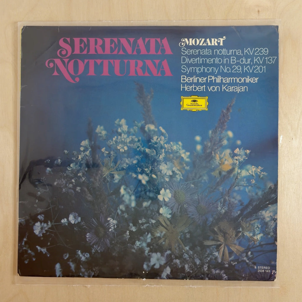 Wolfgang Amadeus Mozart, Herbert von Karajan, Berliner Philharmoniker – Serenata Notturna – front cover