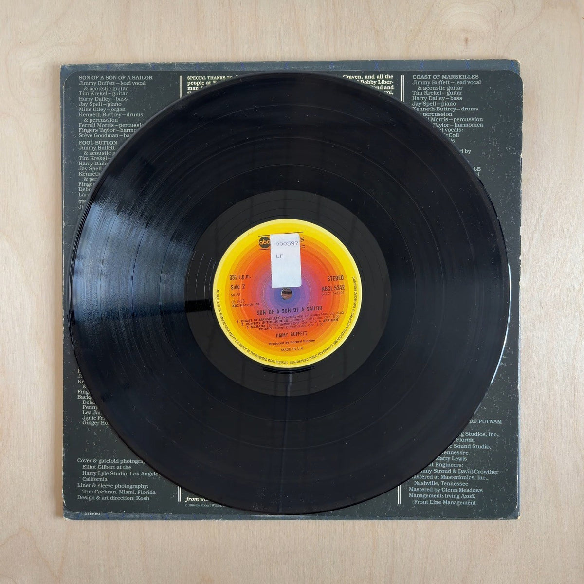 Jimmy Buffett – Son Of A Son Of A Sailor – record label