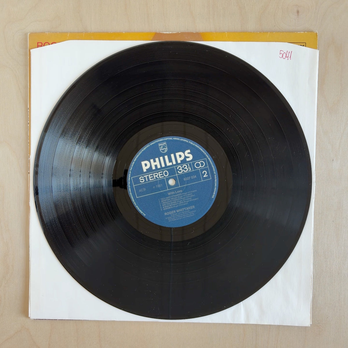 Roger Whittaker – With Love – record label