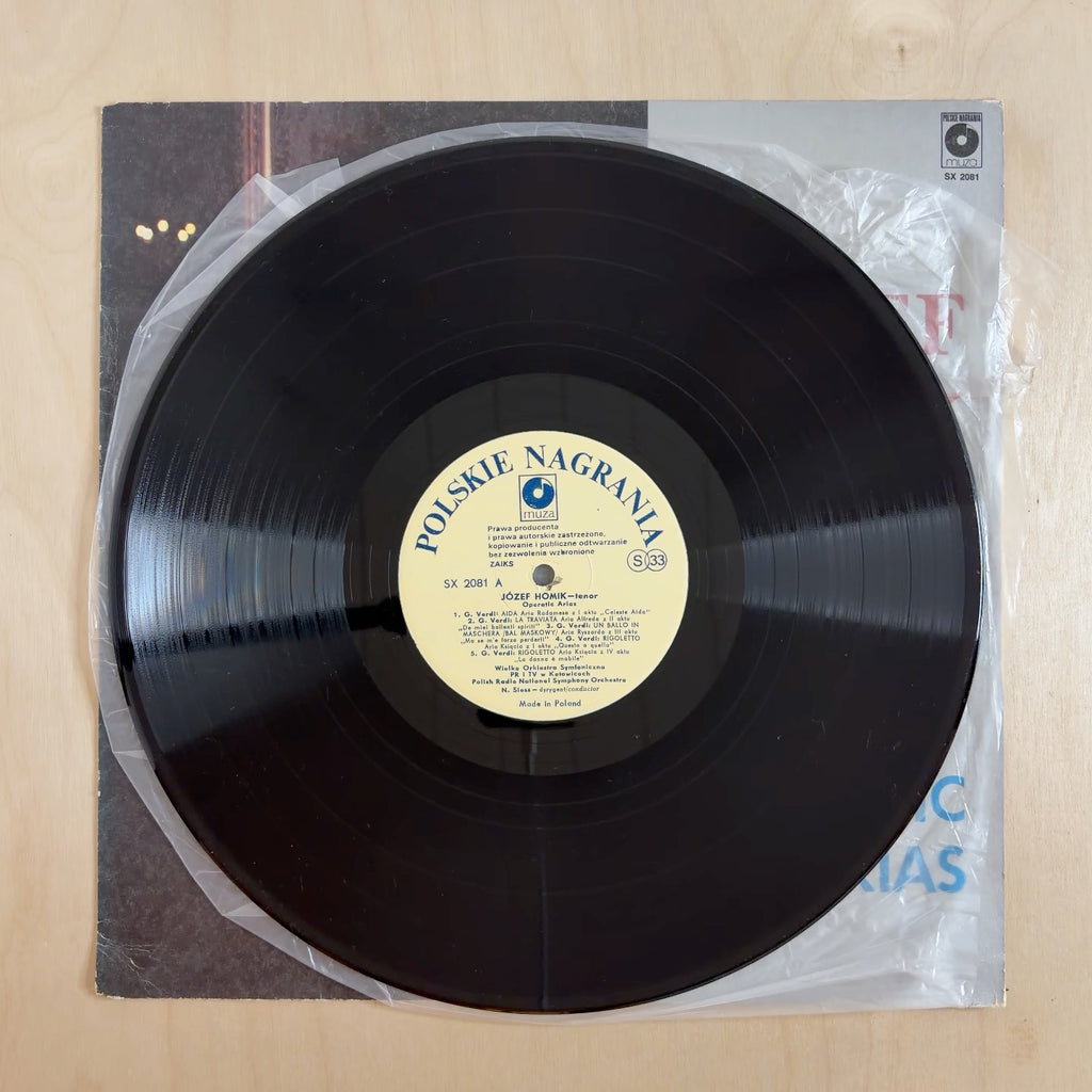 Józef Homik – Operatic Arias – record label