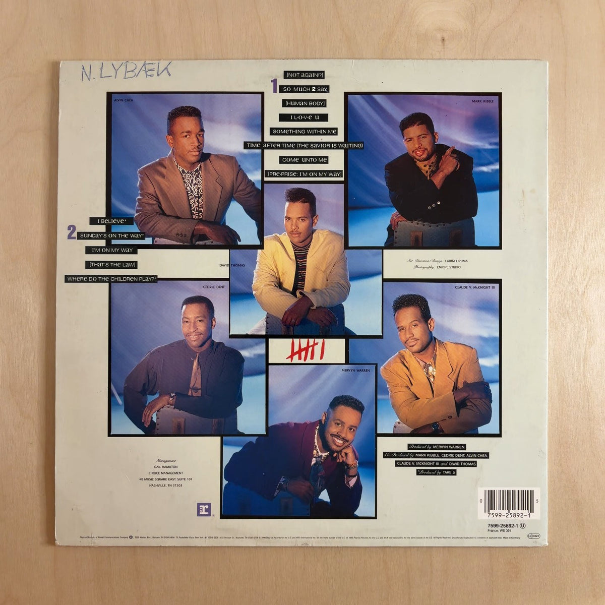Take 6 – So Much 2 Say – back cover