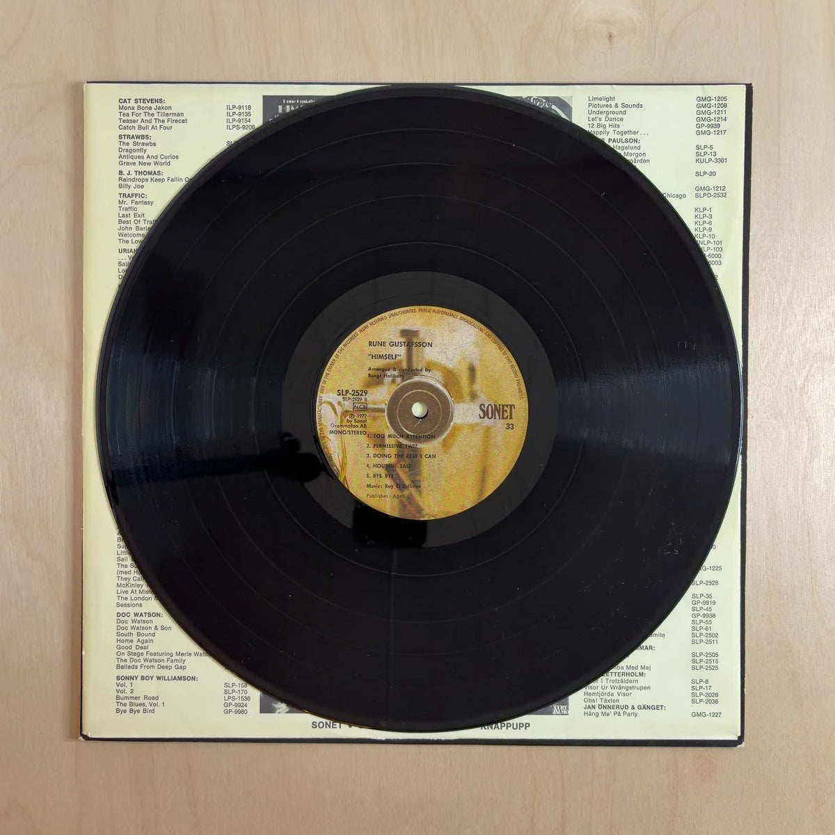 Rune Gustafsson – Himself (Plays Gilbert O'Sullivan) – record label