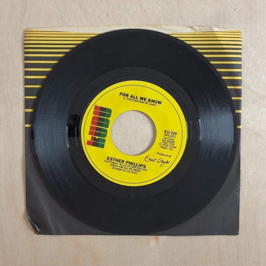 Esther Phillips – For All We Know / Fever – record label