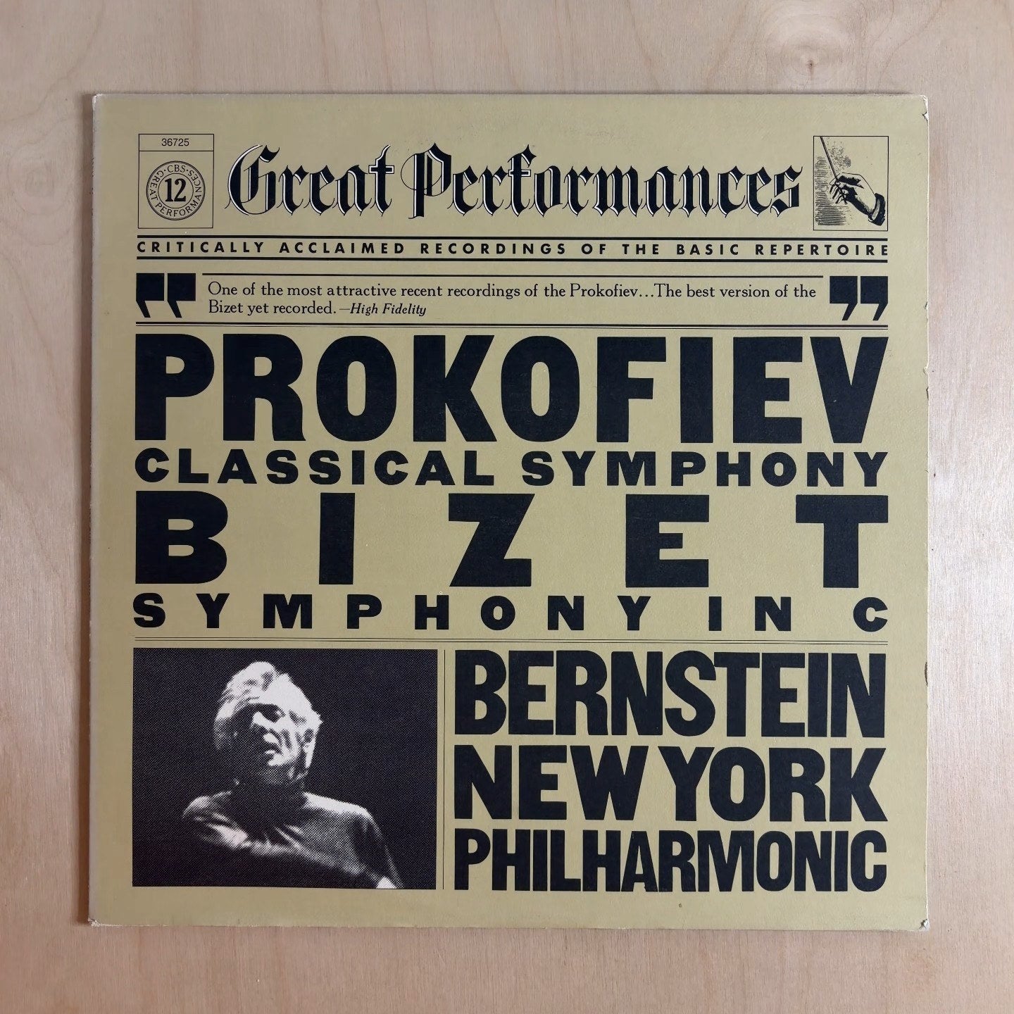 Sergei Prokofiev, Georges Bizet, Leonard Bernstein, New York Philharmonic – Classical Symphony / Symphony In C – front cover