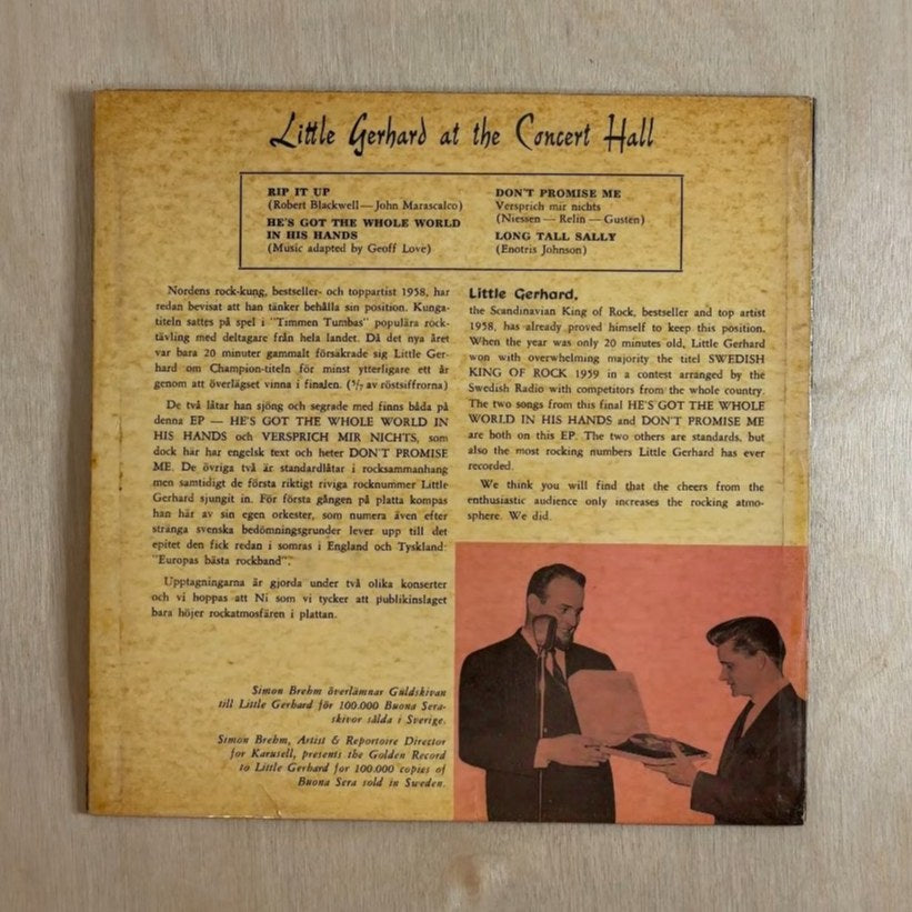 Little Gerhard – Little Gerhard At The Concert Hall – back cover
