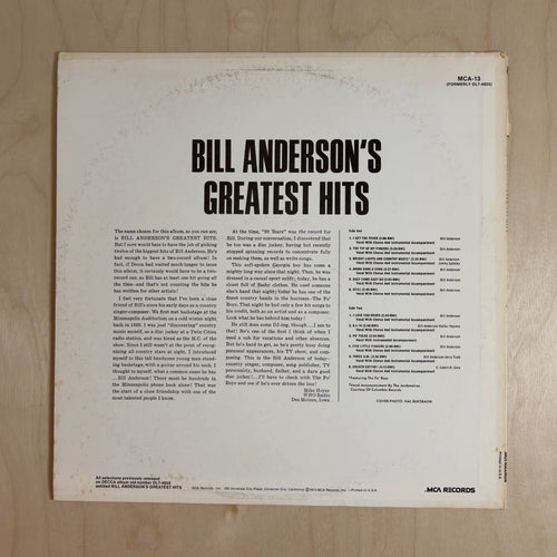 Bill Anderson – Bill Anderson's Greatest Hits